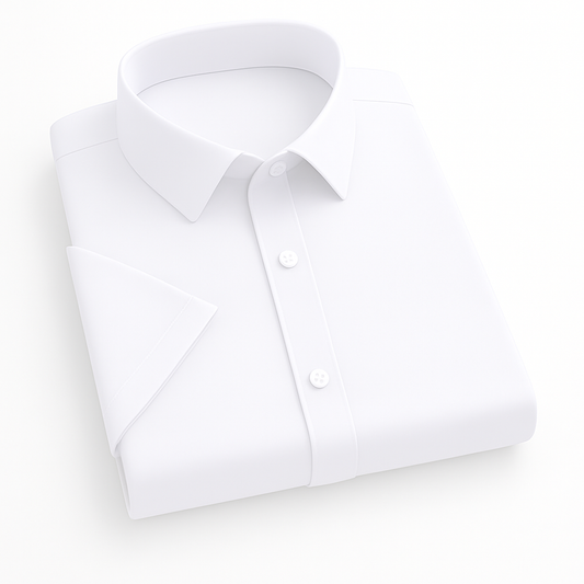 White dress shirt on a white background